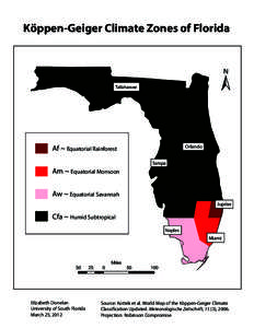 Köppen-Geiger Climate Zones of Florida  ± Tallahassee