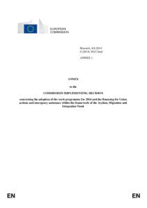 EUROPEAN COMMISSION Brussels, [removed]C[removed]final ANNEX 1