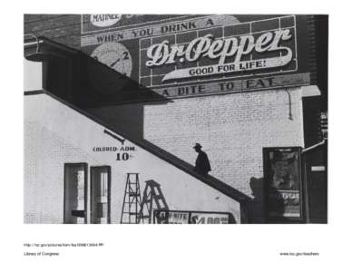 Negro going in colored entrance of movie house on Saturday afternoon, Belzoni, Mississippi Delta, Mississippi, 1939