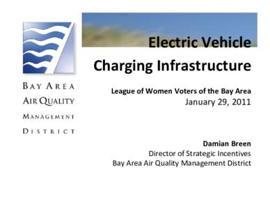Electric Vehicle  Charging Infrastructure League of Women Voters of the Bay Area January 29, 2011