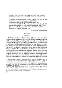 Suppression of white slave traffic