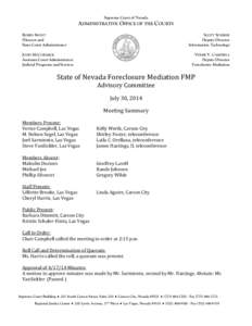 Nevada / Real estate / Dispute resolution / Mediation / Foreclosure