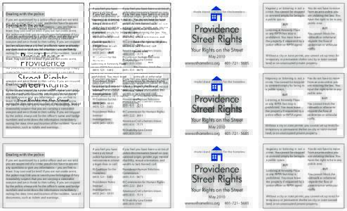 Law / Loitering / Security / Homelessness / Providence /  Rhode Island / Rhode Island / Police / Begging / Poverty / National security / Aggressive panhandling
