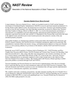 State treasurer / National Association of State Treasurers / Jeb Spaulding / Treasurer / Perdue / Judy Baar Topinka / State governments of the United States / Vermont / Government of Illinois