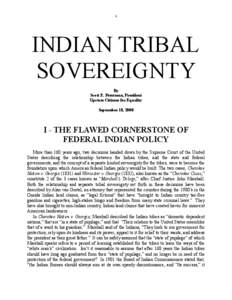 Microsoft Word - Indian Tribal Sovereignty Handout.doc