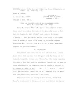 PRESENT: Lemons, C.J., Goodwyn, Millette, Mims, McClanahan, and Powell, JJ., and Lacy, S.J. NANCY W. DEVINE v.  OPINION BY