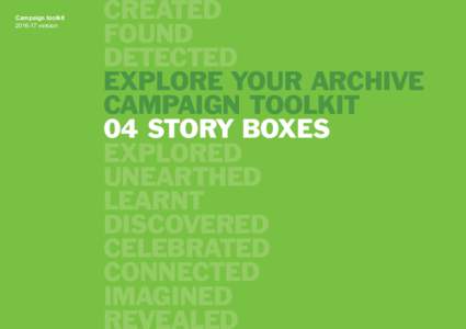 Explore Your Archive Campaign ToolkitStory boxes