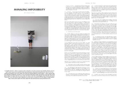 mousse 43 ~ A.L. Steiner  MANAGING IMPOSSIBILITY BY CHELSEA HAINES  mousse 43 ~ A.L. Steiner