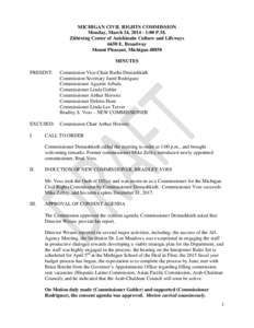 MICHIGAN CIVIL RIGHTS COMMISSION Meeting Minutes[removed]