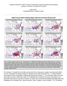 Analysis of NWS/SPC Watch Counts by Partial Winter and Spring Astronomical Seasons (January 1 to March 19 & March 20 to June 6) Greg Carbin NOAA/NWS/Storm Prediction Center  Winter Season* Watch