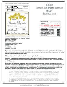 2011 HIP Chardonnay tech sheet