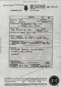 Autopsyfiles.org - Judy Garland Death Certificate