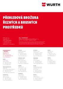 přehledová brožura řezných a brusných prostředků Würth, spol. s r.o. Nepřevázka[removed]Mladá Boleslav