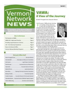 Fall[removed]VAWA: A View of the Journey by Karen Tronsgard-Scott, Executive Director