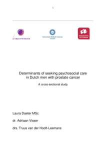 1  Determinants of seeking psychosocial care in Dutch men with prostate cancer A cross-sectional study