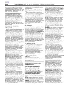 9468  Federal Register / Vol. 79, No[removed]Wednesday, February 19, [removed]Notices www.regulations.gov. Submit written comments to the Division of Dockets