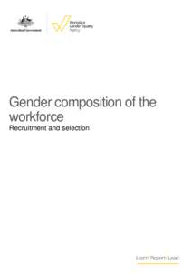 Gender composition of the workforce