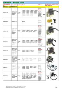 Ignition coil / Electromagnetic coil / Ignition / Briggs & Stratton / Electrical engineering / Technology / Mechanical engineering