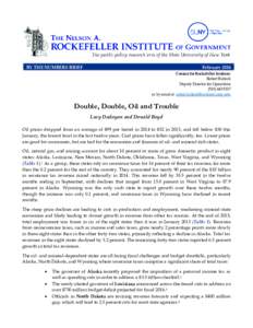 BY THE NUMBERS BRIEF  February 2016 Contact for Rockefeller Institute: Robert Bullock Deputy Director for Operations