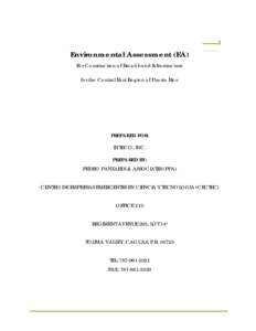 Environmental Assessment (EA)  2 For Construction of Broadband Infrastructure for the Central East Region of Puerto Rico