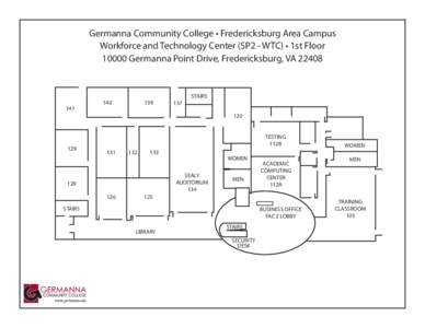 Germanna Community College • Fredericksburg Area Campus Workforce and Technology Center (SP2 - WTC) • 1st FloorGermanna Point Drive, Fredericksburg, VA