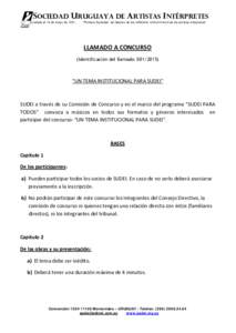 SOCIEDAD URUGUAYA DE ARTISTAS INTÉRPRETES  Fundada el 19 de mayo de 1951. “Primera Sociedad de Gestión de los DERECHOS INTELECTUALES de los artistas intérpretes”