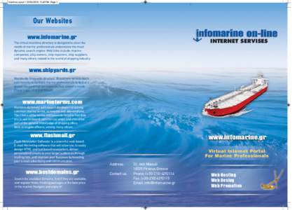 marine:Layout:40 ΠΜ Page 1  Our Websites www.infomarine.gr  INTERNET SERVISES