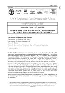 Food and Agriculture Organization / Committee on World Food Security / Economic Community of Central African States / Jacques Diouf / Food security / Angola / Hunger / José Graziano da Silva / Edouard Saouma / United Nations / Food politics / Africa