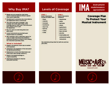 Why Buy IMA? ▲ Repairs are not covered by most home-  owner’s insurance policies without a special