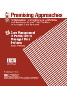 HCRTP  Promising Approaches for Behavioral Health Services to Children and Adolescents and Their Families in Managed Care Systems