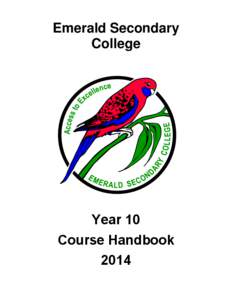 Emerald Secondary College Year 10 Course Handbook 2014