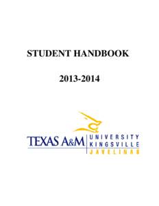 STUDENT HANDBOOK[removed] TABLE OF CONTENTS Welcome 5 double check page #’s