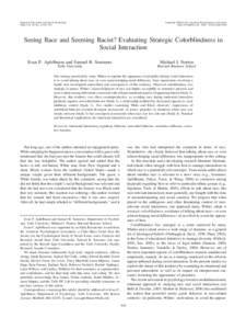 Journal of Personality and Social Psychology 2008, Vol. 95, No. 4, 918 –932 Copyright 2008 by the American Psychological Association/$12.00 DOI: a0011990