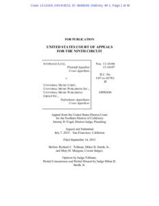 Case: , , ID: , DktEntry: 84-1, Page 1 of 34  FOR PUBLICATION UNITED STATES COURT OF APPEALS FOR THE NINTH CIRCUIT
