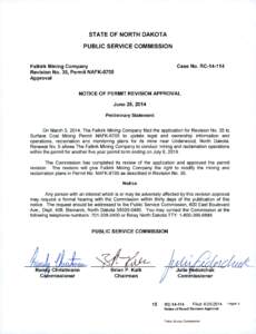 North Dakota Public Service Commission / Falkirk