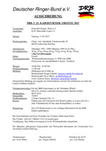 Ausschreibung U-23 Kaderturnier 20151