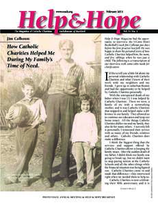 Help&Hope www.ccaoh.org The Magazine of Catholic Charities  Jim Calhoun: