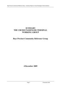 Bays Precinct Community Reference Group Working Group Report on Cruise Passenger Terminal.pdf