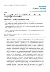 Extracting More Data from LiDAR in Forested Areas by Analyzing Waveform Shape