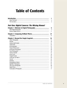Table of Contents Introduction........................................................................................... 1  About This Book................................................................................