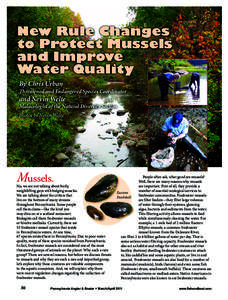 New Rule Changes to Protect Mussels and Improve Water Quality By Chris Urban