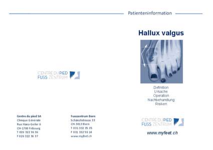 Patienteninformation  Hallux valgus