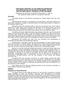 Law / Economic /  social and cultural rights / American Convention on Human Rights / Right to social security / Human rights / Universal Declaration of Human Rights / Right to education / International Covenant on Economic /  Social and Cultural Rights / Cartagena Protocol on Biosafety / Human rights instruments / International relations / International law