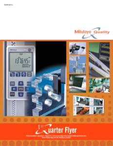 Quality control / Mitutoyo / Caliper / Dial indicator / Micrometer / Gauge / Bore gauge / Height gauge / Go/no go / Dimension / Technology / Measurement