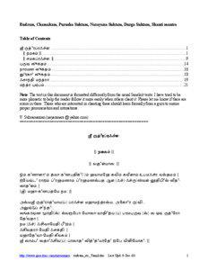 Rudram, Chamakam, Purusha Suktam, Narayana Suktam, Durga Suktam, Shanti mantra Table of Contents ‚ Õò3ÃôÃ·îÉ: ..........................................................................................................................................1