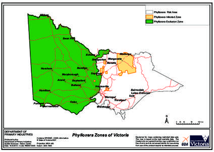 Phylloxera Risk Area  Mildura Phylloxera Infested Zone Phylloxera Exclusion Zone