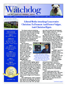 Watchdog The the mrc’s monthly members’ report  CREATING A MEDIA CULTURE IN AMERICA WHERE TRUTH AND LIBERTY FLOURISH