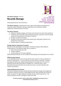 Microsoft Word - Capability file - records storage.doc