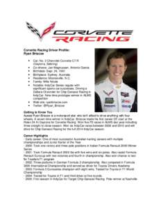 Corvette Racing Driver Profile: Ryan Briscoe    