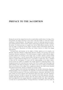 PREFACE TO THE 3rd EDITION  During the period that elapsed between the second edition and the date of writing of this third edition, the author shifted his career from a full-time molder to a full-time Consultant/Expert 